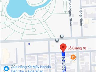 Bán nhà mặt phố đường lỗ giáng 18, gần chợ hòa xuân, dt 5x25m, giá 4ty650 tl