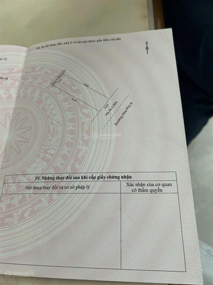 Bán đất mặt tiền đường 7m5 hoà phú 9, hướng đông nam, gần hoàng thị loan, giá 5 tỷ 750 tl