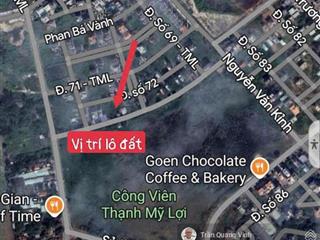 Bán đất (5mx21.5m, xây 6 tâng) mặt tiền hồ sinh thái  khu dân cư phú nhuận thạnh mỹ lợi