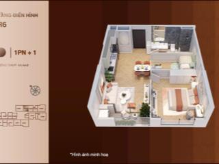 Bán căn 1 phòng ngủ + 1, 50m2 giá 3.02 tỷ, view thoáng, tầng trung, ký hđmb trực tiếp cđt