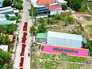 Bán đất full thổ cư mặt đường trần nam trung, phước đồng (nam nha trang) dt 127m full thổ