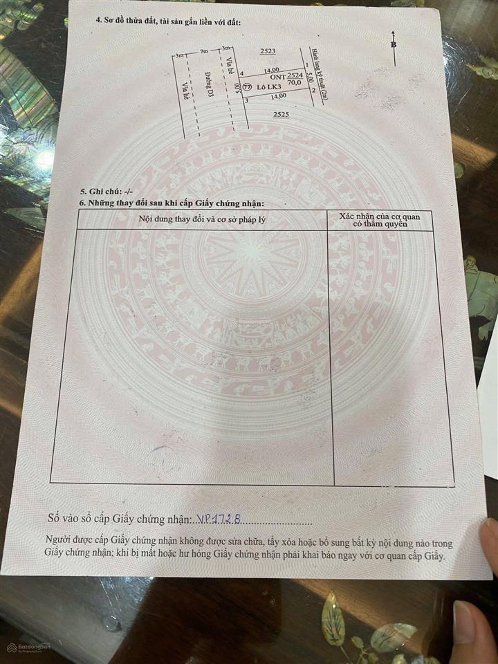 Bán đất sau dãy nhà 5x14 tc 100%, sát tt hành chính & kcn bàu bàng, giá 860tr, bao sổ có ht bank