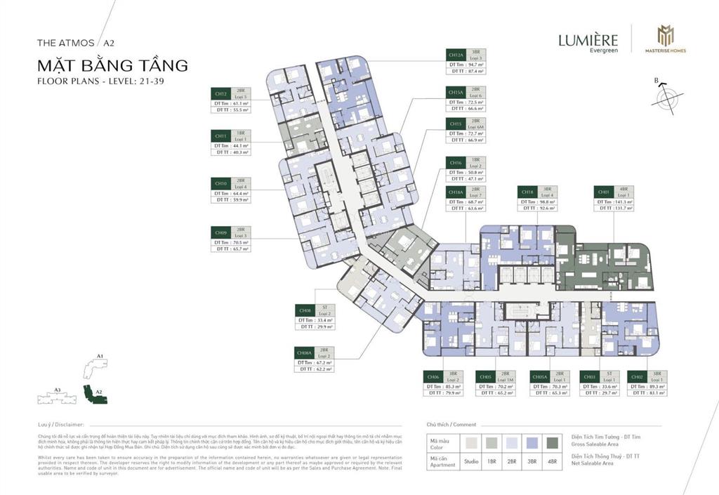 Cần bán gấp 1n (47m2) tại lumiere evergreen, view hồ, bc đông bắc, tầng trung 2x, chênh nhẹ 200tr