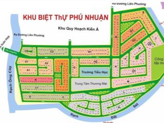Bán lô biệt thự kdc phú nhuận phước long b, gần kề global, giá 78tr/m2