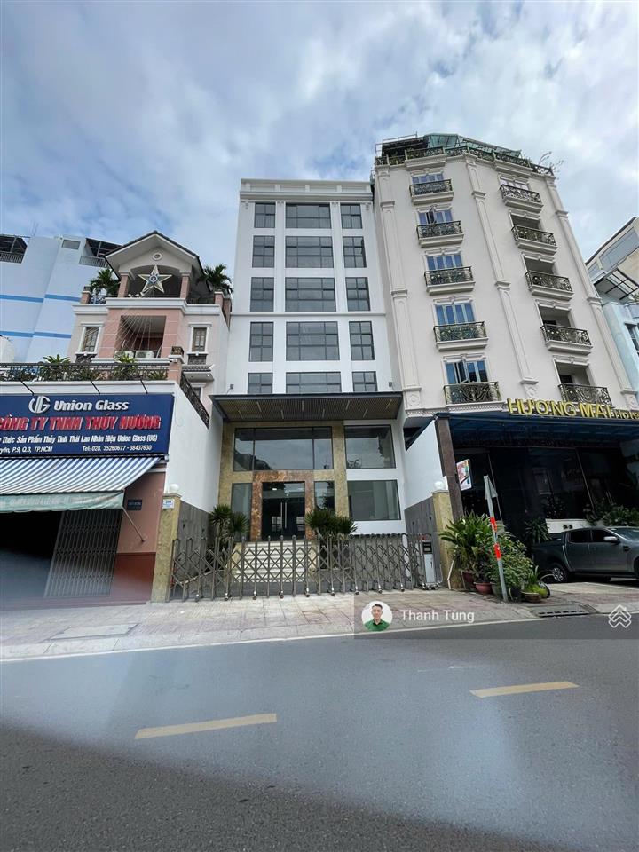 Tòa nhà mt ngay nguyễn thông, quận 3  10x30m  hầm 9 tầng  hđt 300 triệu  100 tỷ