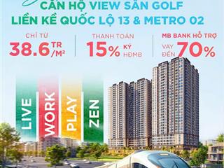 Căn hộ happy one mori chỉ 2 tỷ sở hữu ngay vị trí vàng trung tâm, liền kề aeon mall, sân golf