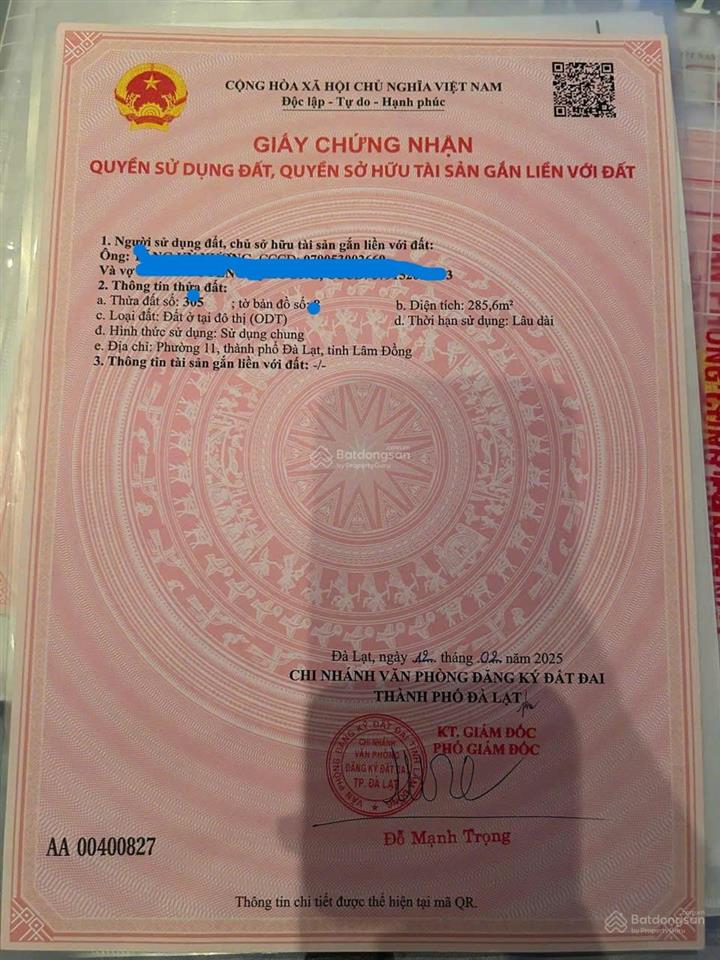 Đất 3 mặt tiền nam hồ vị thế đẹp, view thoáng, cơ hội đầu tư hiếm có tại đà lạt