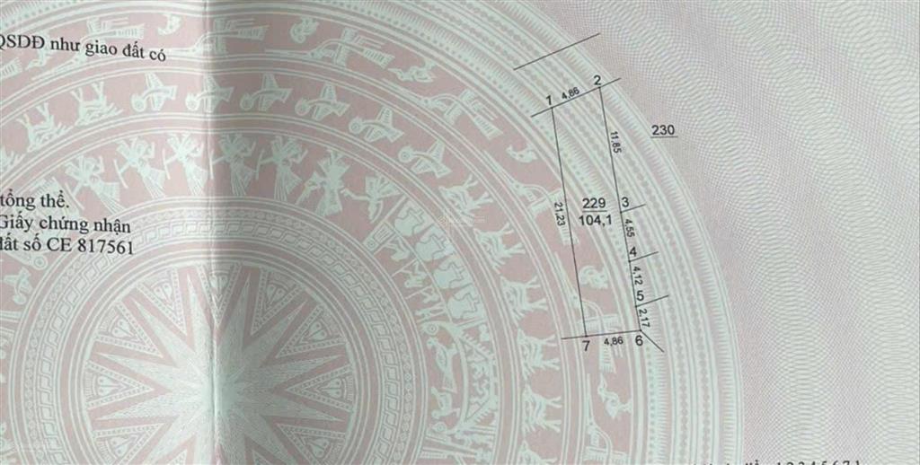 Bán 104m2 trục chính kinh doanh thôn hội phụ, xã đông hội sát vin cổ loa, cầu tứ liên giá đầu tư