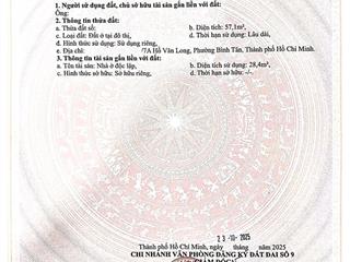 Hàng hiếm tại nguyễn triệu luật, 3,05 tỷ, 57,1m2, nr 1pn, 1wc, bình tân, hcm