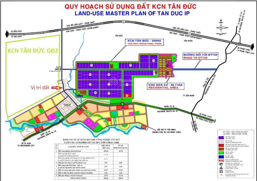 Đất thổ cư diện tích 600m2, ngang 15m khu vực kcn tân đức