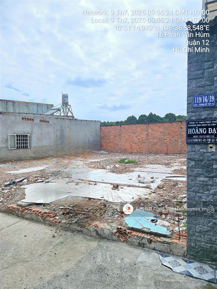 Bán đất đường tô ký, phường trung mỹ tây, quận 12 sổ hồng 4x18m, hẻm ô tô 5m, giá nhỉnh 3tỷ....