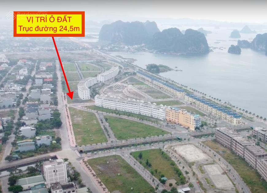 Cắt lỗ đất nền trục chính 24,5m gần bãi tắm trung tâm tp cẩm phả