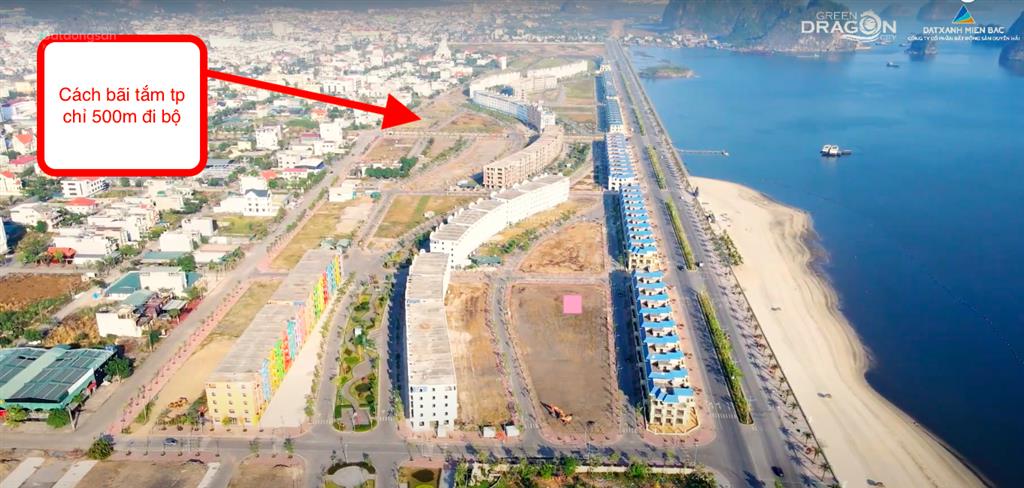 Cắt lỗ đất nền trục chính 24,5m gần bãi tắm trung tâm tp cẩm phả