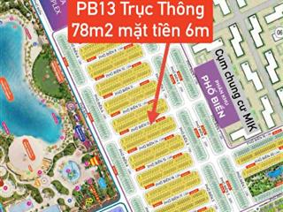 Phố biển 78m2 trục chính đường thông cụm chung cư mik và công viên nước