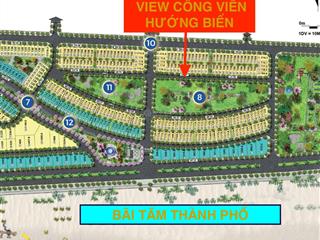 Cắt lỗ đất liền kề view công viên, hướng biển giá đầu tư, đã có sổ đỏ