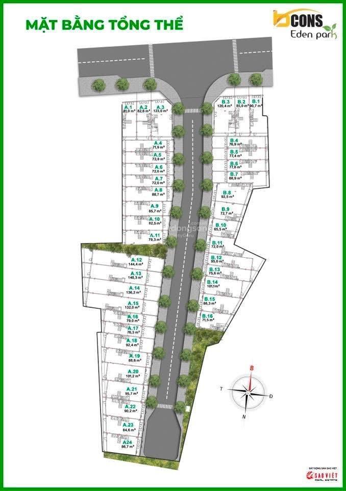 Bcons eden park bình thung với 1.5 tỷ cách metro 300m giá tốt đầu tư, nhà phố liền kề, vay 70%