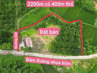 Bán lô góc đất tân lạc mặt tiền 60m, diện tích 2200m2 giá 3,5 tỷ