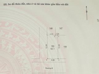 B.án nhanh lô đất dv khu 6.9ha vân canh, 63m, ko lỗi gì.