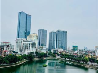 Bán nhà mp la thành, dt 97m2, mt 5.2m,9 tầng ,2 mặt tiền,view hồ, đường rộng ~ 70m, cho thuê 1.8 tỷ