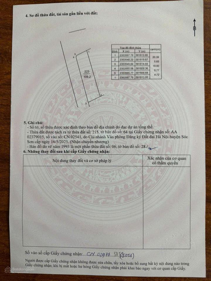 Chính chủ bán lô đất full thổ cư lô góc, đường trước đất 8m phú thịnh