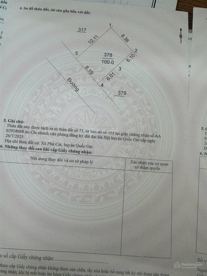 Bán lô đất phú cát, hoà lạc vị trí siêu đẹp dt 100m2 mt hơn 8m giá 2,x tỷ full thổ cư  0973 430 ***