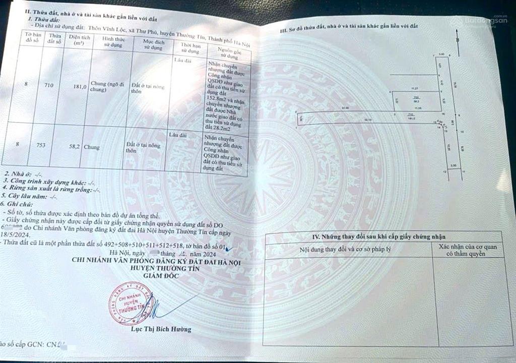 Siêu hiếm lô góc 2 mặt tiền cực đẹp dt 58.2m2 thôn vĩnh lộc xã hồng vân thường tín hà nội