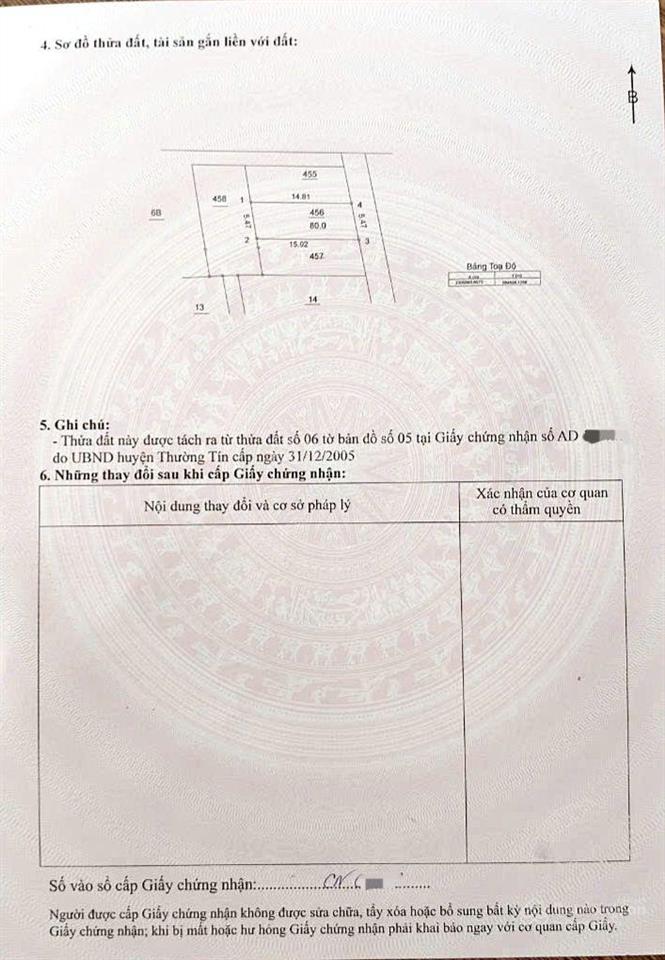 Bán lô đất 80m2 siêu đẹp, tiềm năng đầu tư tại bộ đầu  thống nhất  thường tín  hà nội