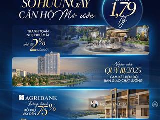 Thanh toán chỉ từ 179 triệu( 10%) ,an tâm sở hữu căn hộ viêw sông fresia từ chính sách cđt giá f0.