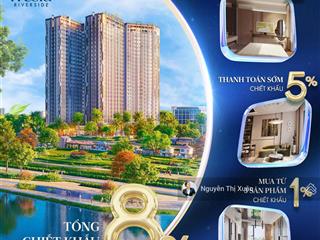 Chiết khấu lên tới 8%, thanh toán 179triệu(10%) ký hđmb sở hữu ngay căn 2pn tại fresia riverside,