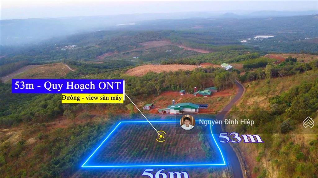 Bán đất gần chợ kiến đức, cách 4km, 53m đường nhựa, quy hoạch thổ cư. giá 16triệu/1m ngang