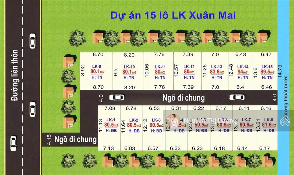 Bán đất tại thị trấn xuân mai, chương mỹ, hà nội, 1tỷ6, 90 m2
