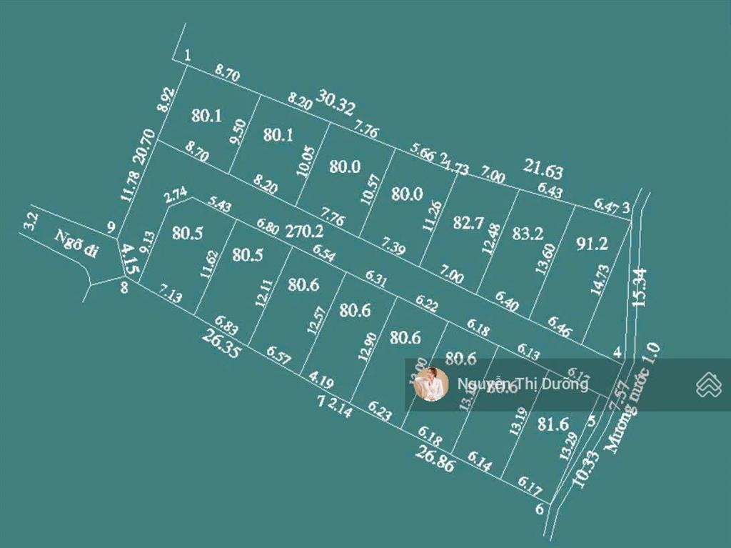 Bán đất tại thị trấn xuân mai, chương mỹ, hà nội, 1tỷ6, 90 m2