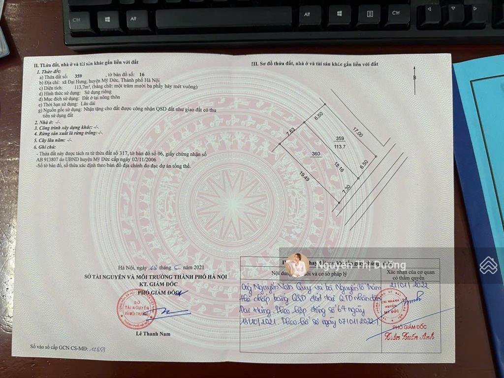 Thêm 1 lô góc hiếm trung tâm đại hưng, mỹ đức, hà nội  giá 27tr/m2