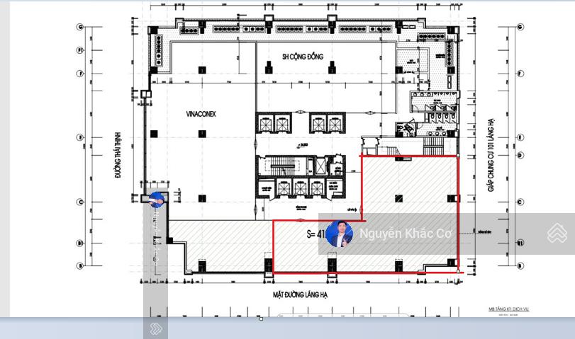 Chính chủ cần bán sàn văn phòng diện tích 250m2 tòa petrowaco 97  99 láng hạ