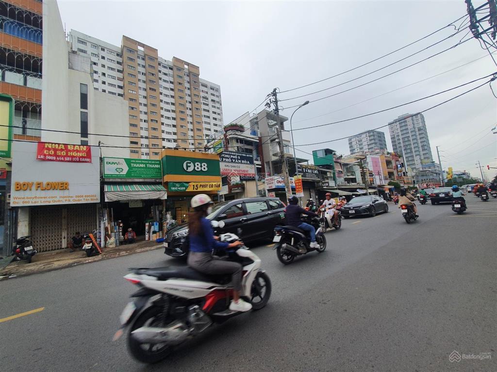 Nhà 2 mặt tiền trước sau 662 lạc long quân, dt 5m nở hậu l 12x22m, hầm 5 lầu tm, hđt 90 triệu/th