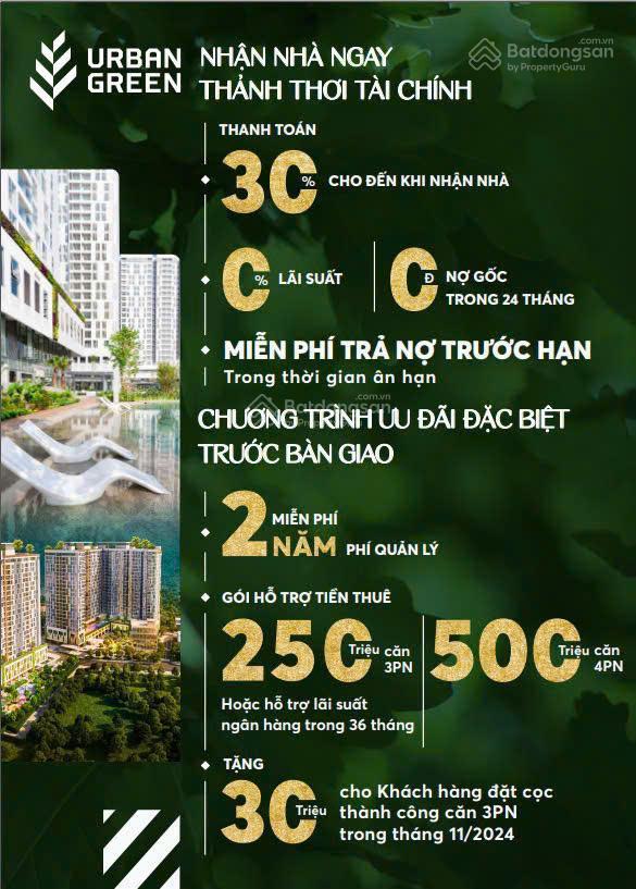 Deal hời! bán 3pn urban green 102m2 giá 6.9 tỷ. alo, em nhâm xem nhà thực tế ngay