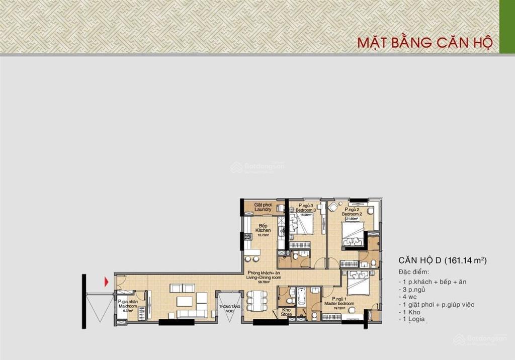 Bán căn 147m layout đẹp tại cc đức khải era town