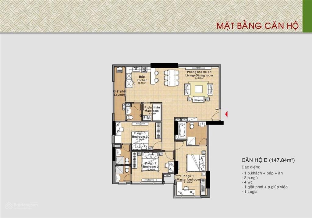 Bán căn hộ 3 mặt tiền  cc đức khải era town