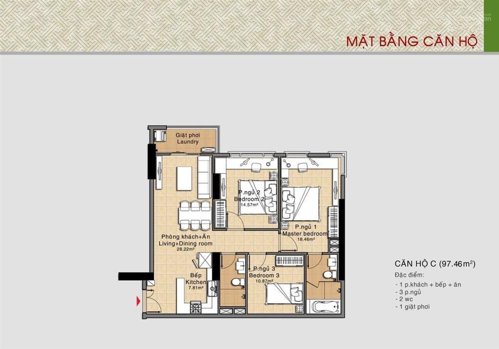 Bán căn hộ 3 mặt tiền  cc đức khải era town
