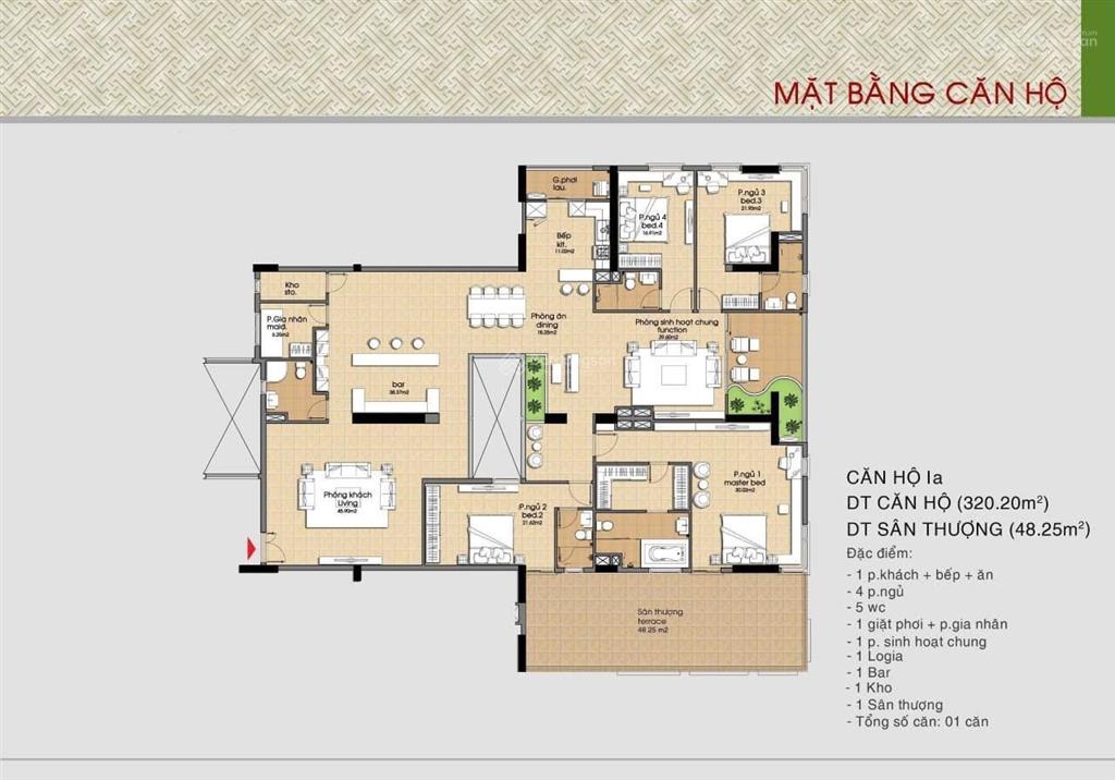 Bán căn hộ layout đẹp nhất cc đức khải era town  160m2