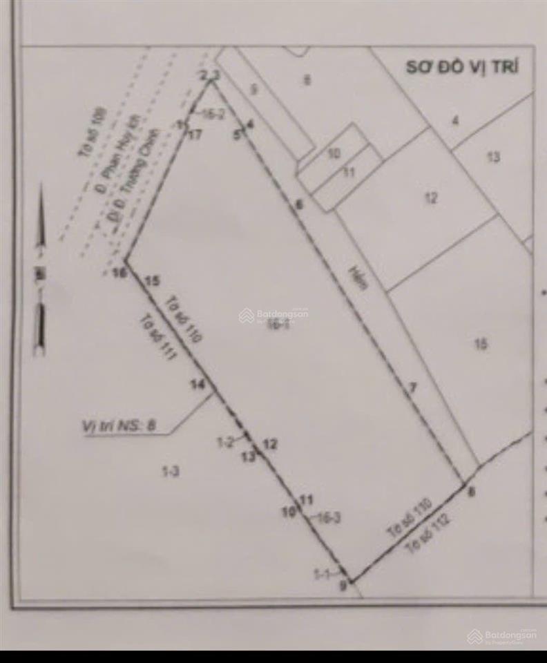 Bán khu đất vàng góc hai mặt tiền số 8 phan huy ích, cách trường chinh 40m 1436.3m2 thổ cư 235 tỷ