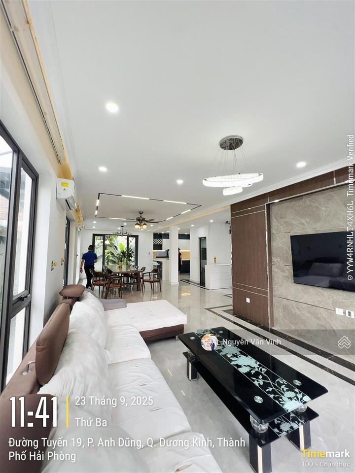 Biệt thự 180m2 * 3 tầng hoàn thiện full nội thất có sổ đỏ ngay mê linh anh dũng cần bán gấp