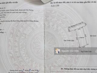 Bán lô đất 238m2 mặt đường sông he hoà nghĩa dương kinh. ngay vin và đường cầu rào 3 chỉ 34,5tr/m2