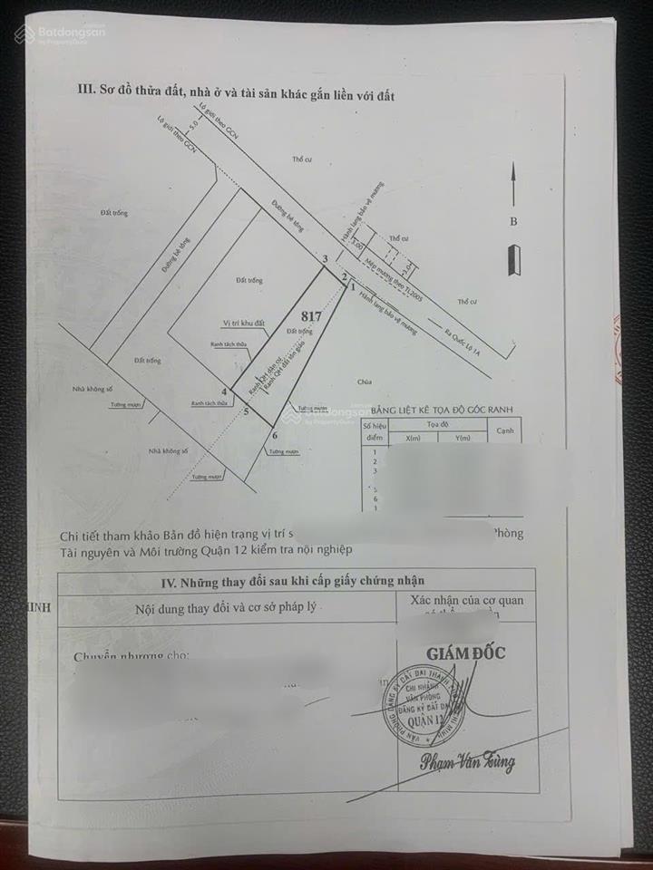 Bán lô đất 219m2 kdc thạnh lộc ngay ngã tư ga  cách ql1a 400m  sổ hồng đầy đủ