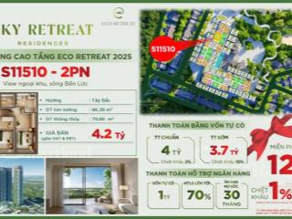 Bán căn 2pn sky retreat view ôm trọn nội khu giá siêu tốt, full csbh,  0937 911 ***