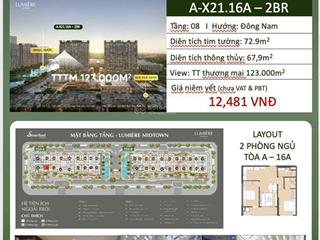 Bán căn hộ 2pn lumiere midtown quận 2, giá tốt full ưu đãi đợt đầu mở bán, 0937 911 ***