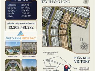 Bán liền kề tân cổ điển, có thang máy chờ. giá 13.2tỷ, 55m2 đất. 4 tầng 194.2m2 giá tốt đợt 1