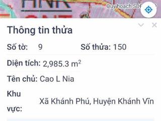 Đất khánh vĩnh, mặt tiền đường chỉ 550k/m2, có 2 lô sổ hồng chính chủ