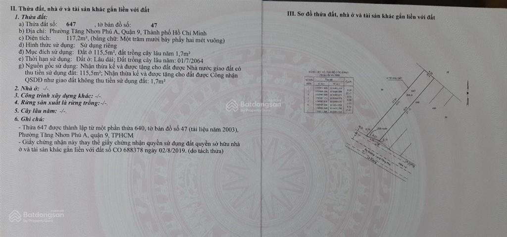 Chính chủ bán đất mt đường 14  làng tăng phú, p. tăng nhơn phú a, tp. thủ đức