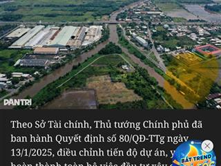 Bán đất thổ cư mặt tiền đường lớn đối diện dự án đô thị đại học quốc tế , vinhome hóc môn